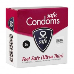 Prezerwatywy ultra cienkie - Safe Feel Safe Condoms Ultra-Thin 5 szt