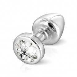 Plug analny zdobiony - Diogol Anni R Butt Plug Clover Silver 25 mm