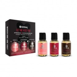 Zestaw jadalnych olejków do masażu - Dona Massage Gift Set Flavored (3 x 30 ml)