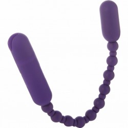 Koraliki analne wibrujące - PowerBullet Rechargeable Booty Beads Purple